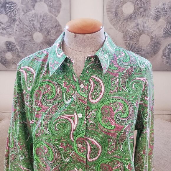 Talbots Wrinkle Resistant Button Down Shirt sz 16P - Picture 2 of 10